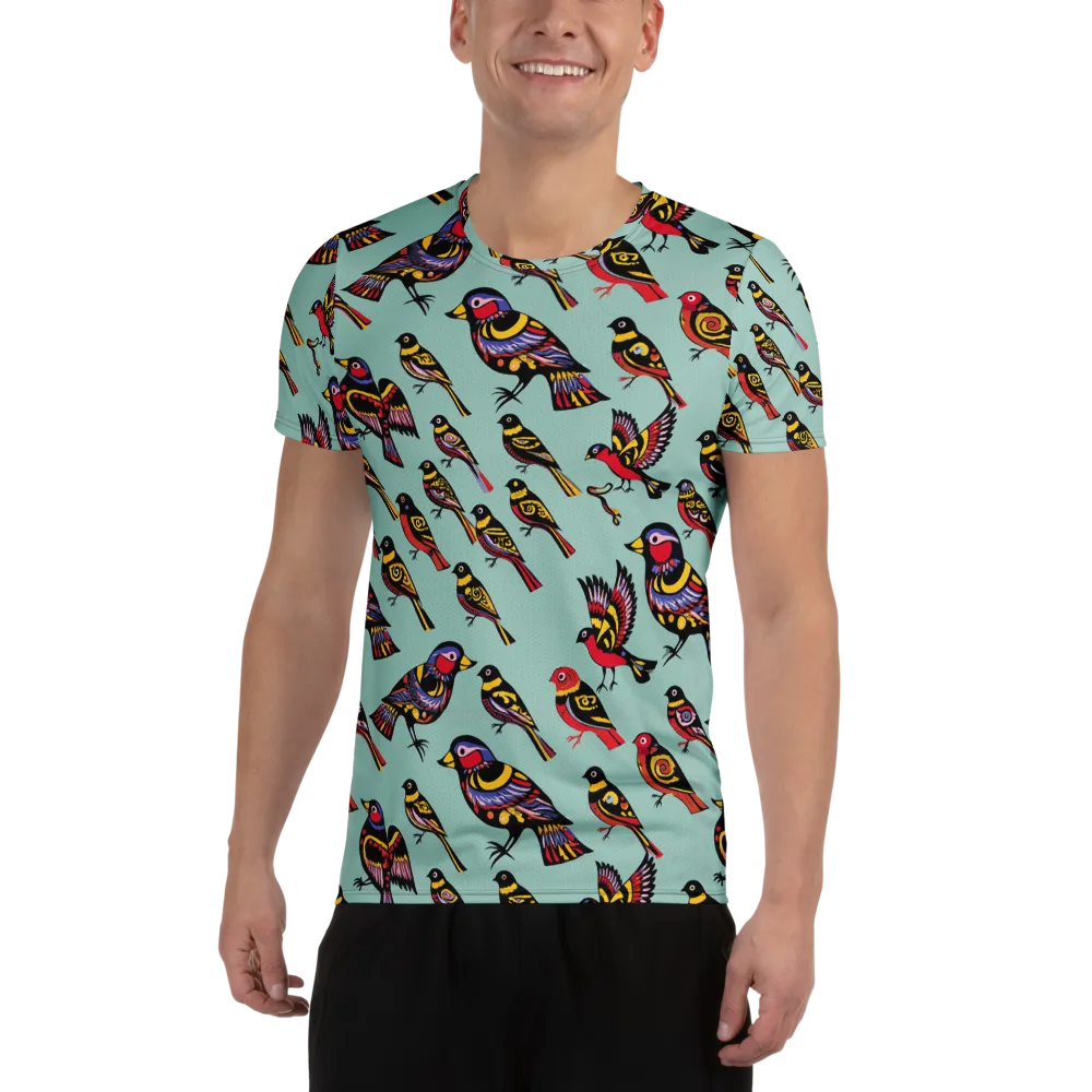 Aviary Carnival on Men's Athletic T-Shirt — Front