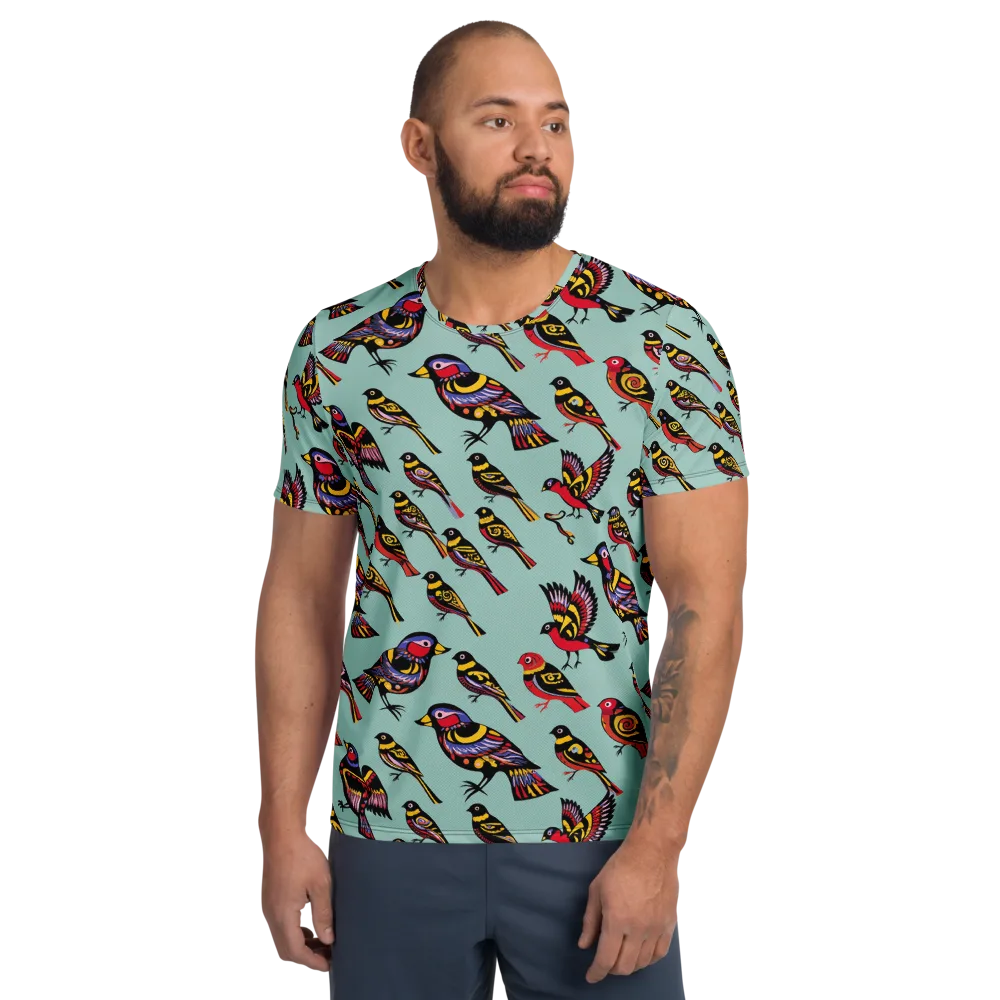 Aviary Carnival on Men's Athletic T-Shirt — Front