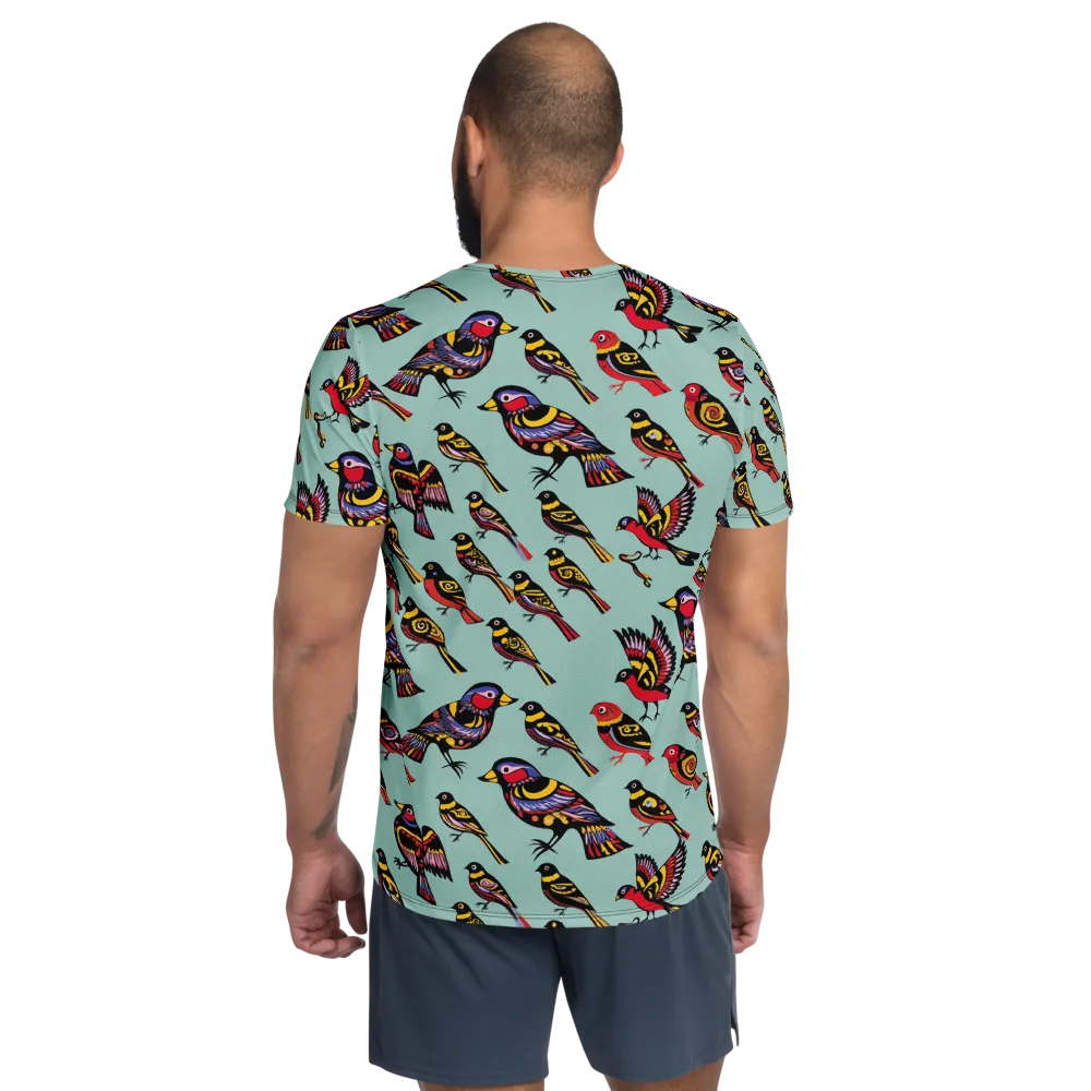 Aviary Carnival on Men's Athletic T-Shirt — Back