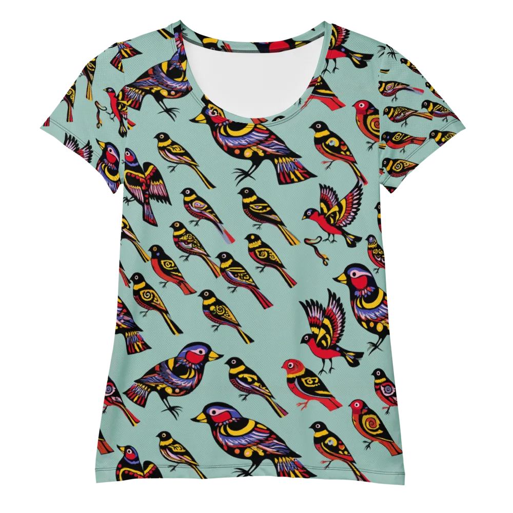 Aviary Carnival on Women's Athletic T-Shirt — Front