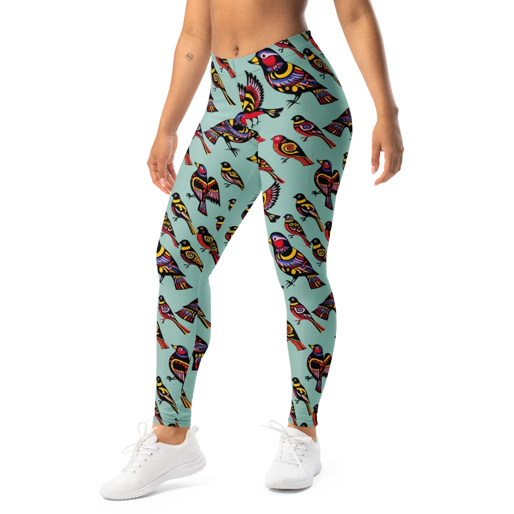 Aviary Carnival on Leggings — Left Front
