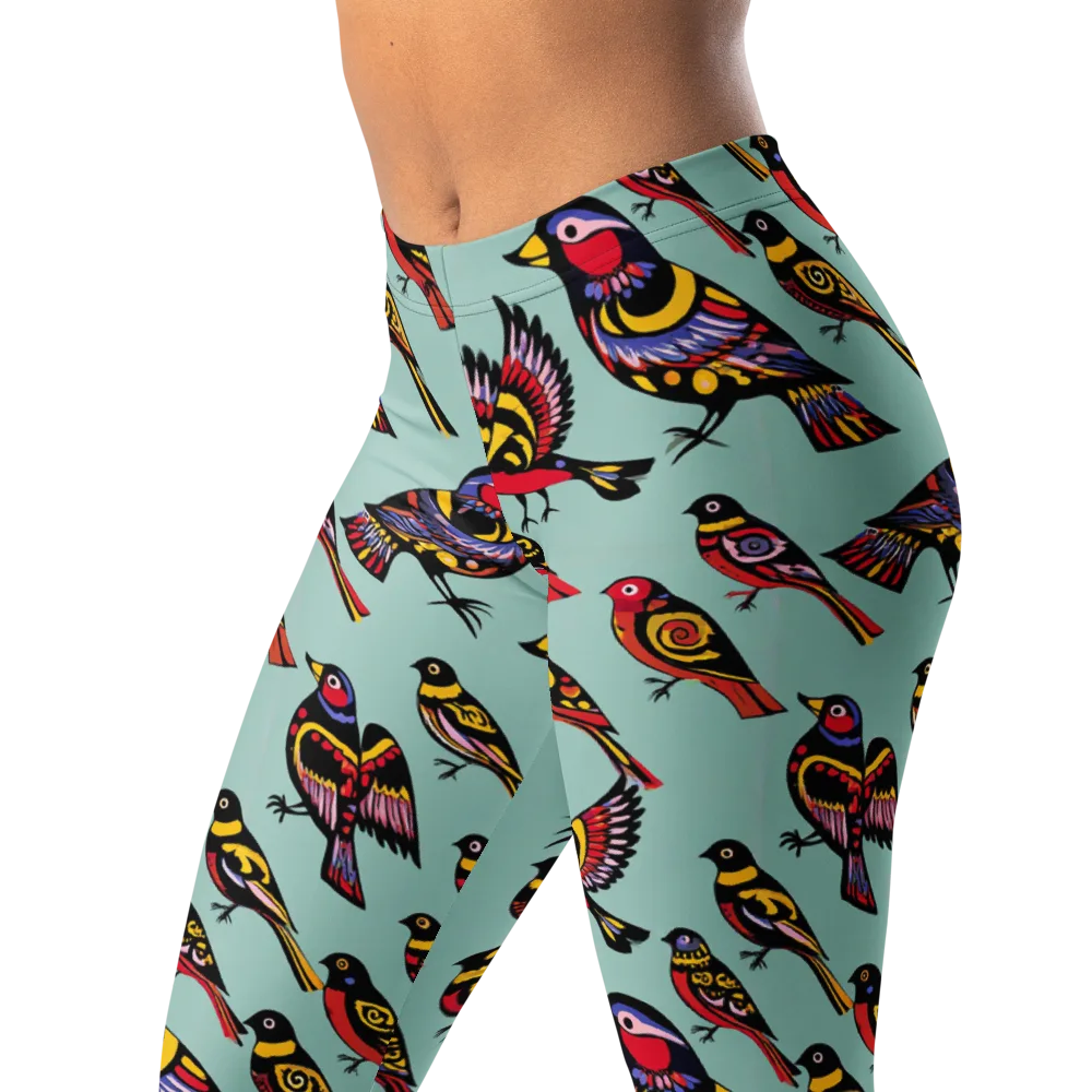 Aviary Carnival on Leggings — Left Front