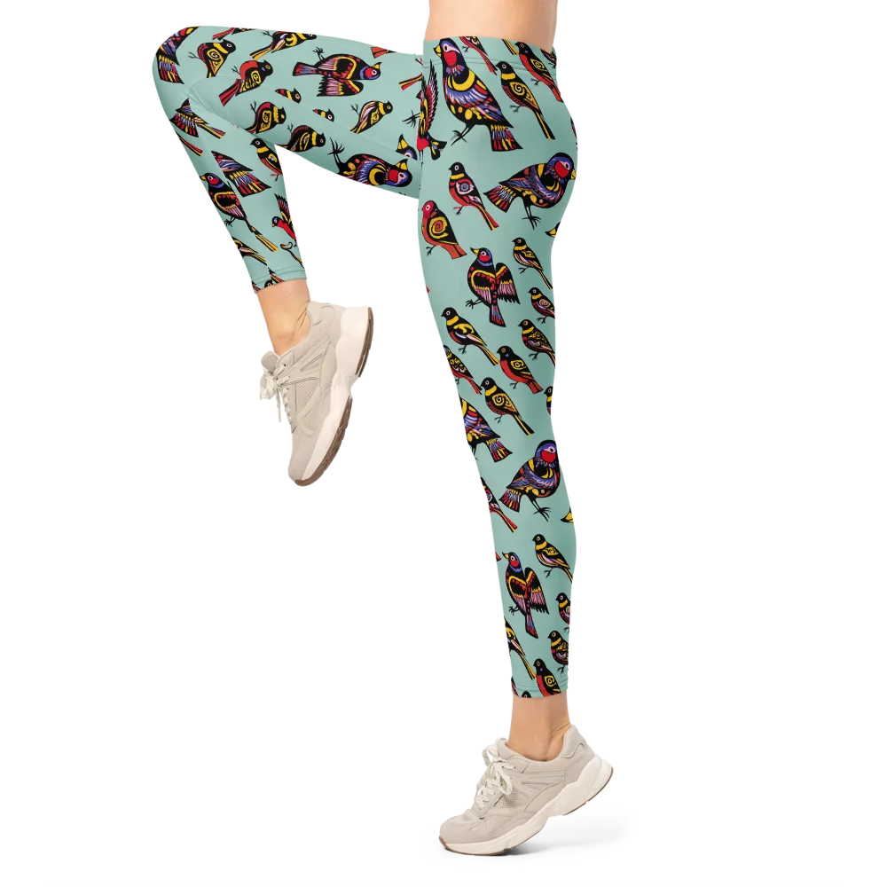 Aviary Carnival on Leggings — Left