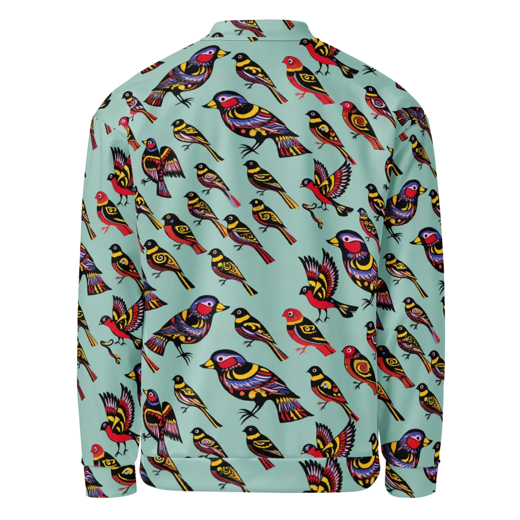 Aviary Carnival on Bomber Jacket — Back