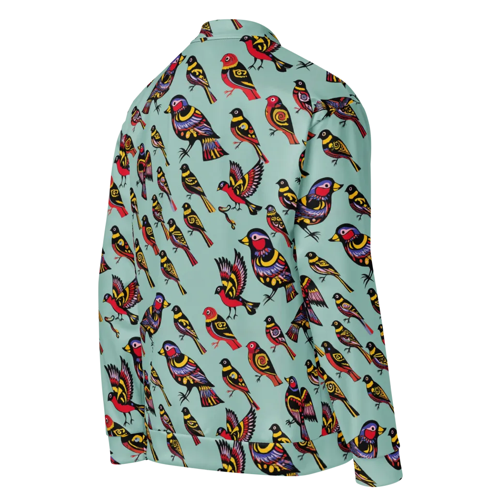 Aviary Carnival on Bomber Jacket — Right Back