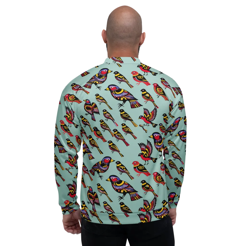Aviary Carnival on Bomber Jacket — Back