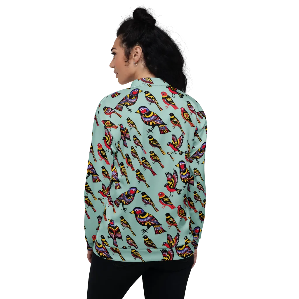 Aviary Carnival on Bomber Jacket — Back