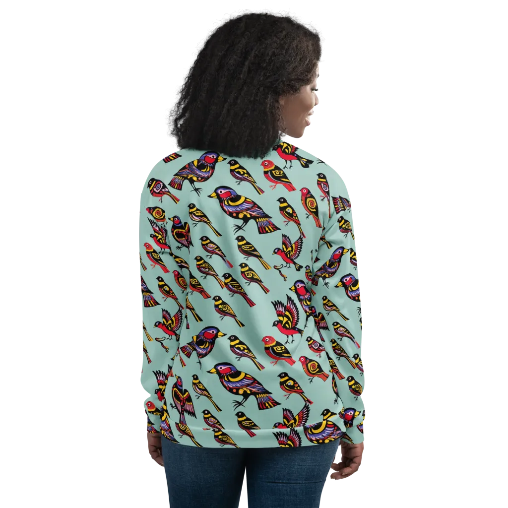 Aviary Carnival on Bomber Jacket — Back