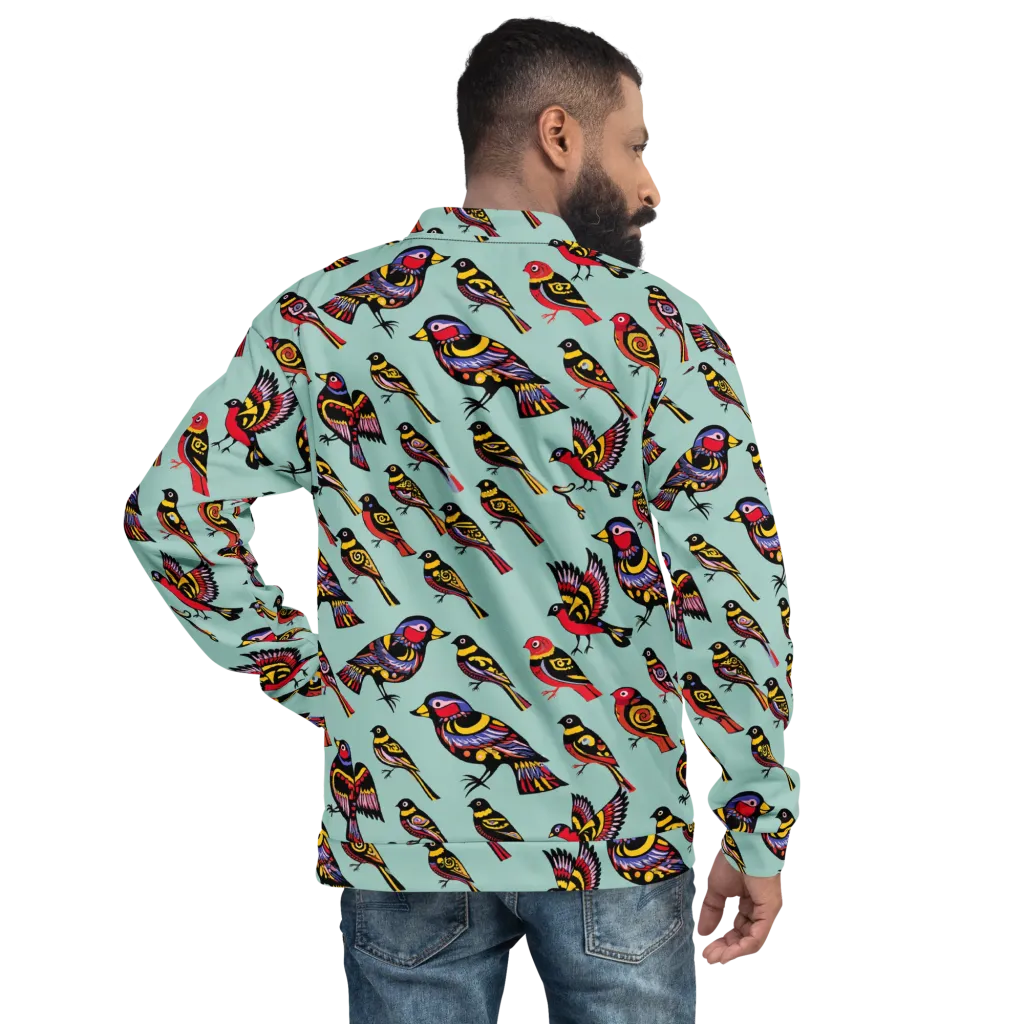 Aviary Carnival on Bomber Jacket — Back