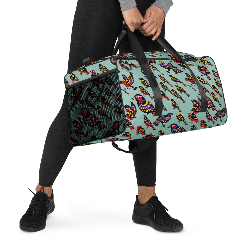 Aviary Carnival on Duffle Bag — Right Front