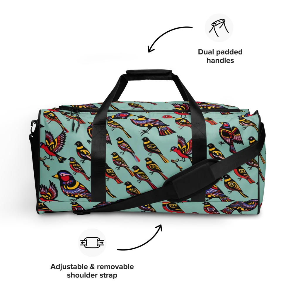Aviary Carnival on Duffle Bag — Front