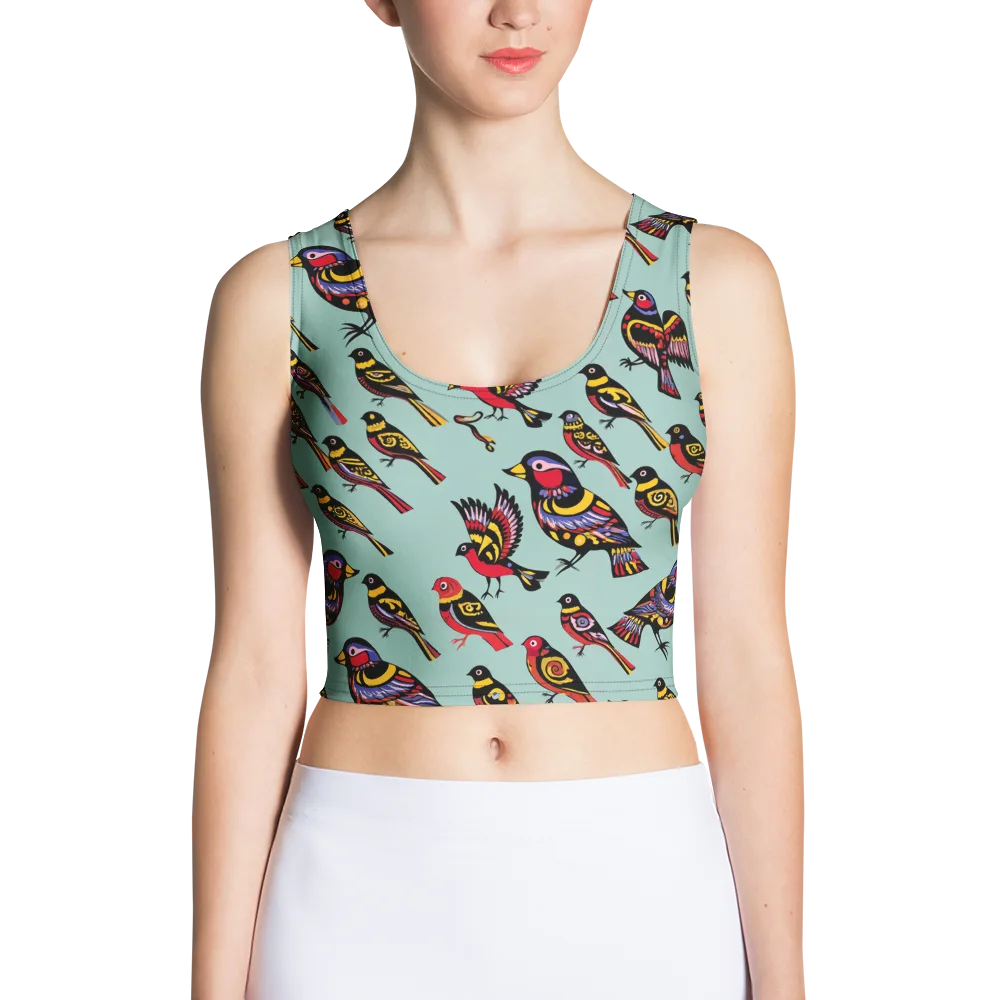 Aviary Carnival on Crop Top — Front