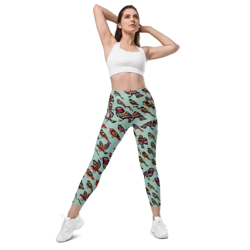 Aviary Carnival on a Leggings with Pockets