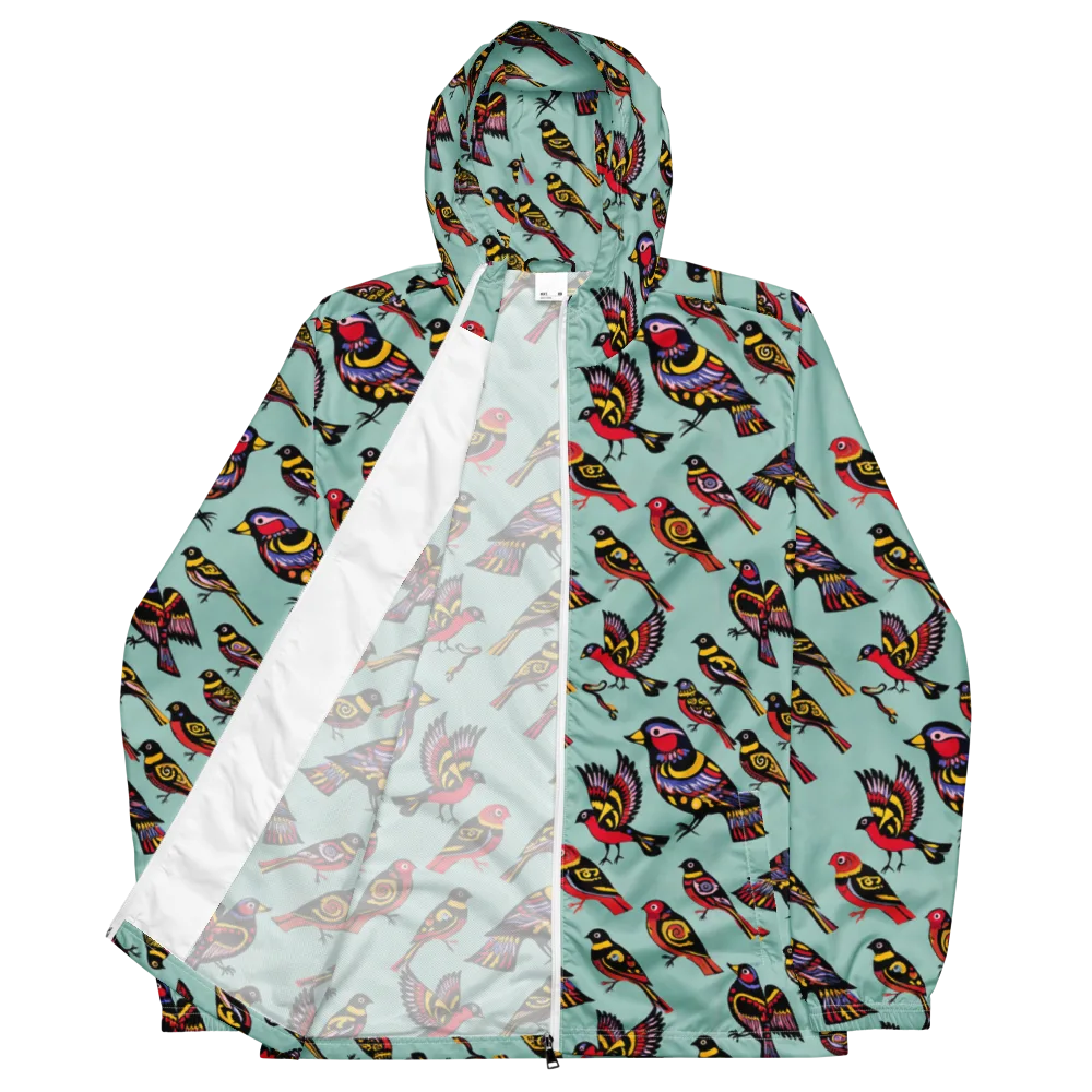 Aviary Carnival on Men's Windbreaker — Front