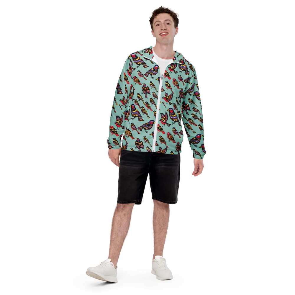 Aviary Carnival on Men's Windbreaker — Front