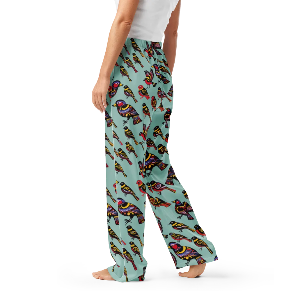 Aviary Carnival on Women's Pajama Pants — Left