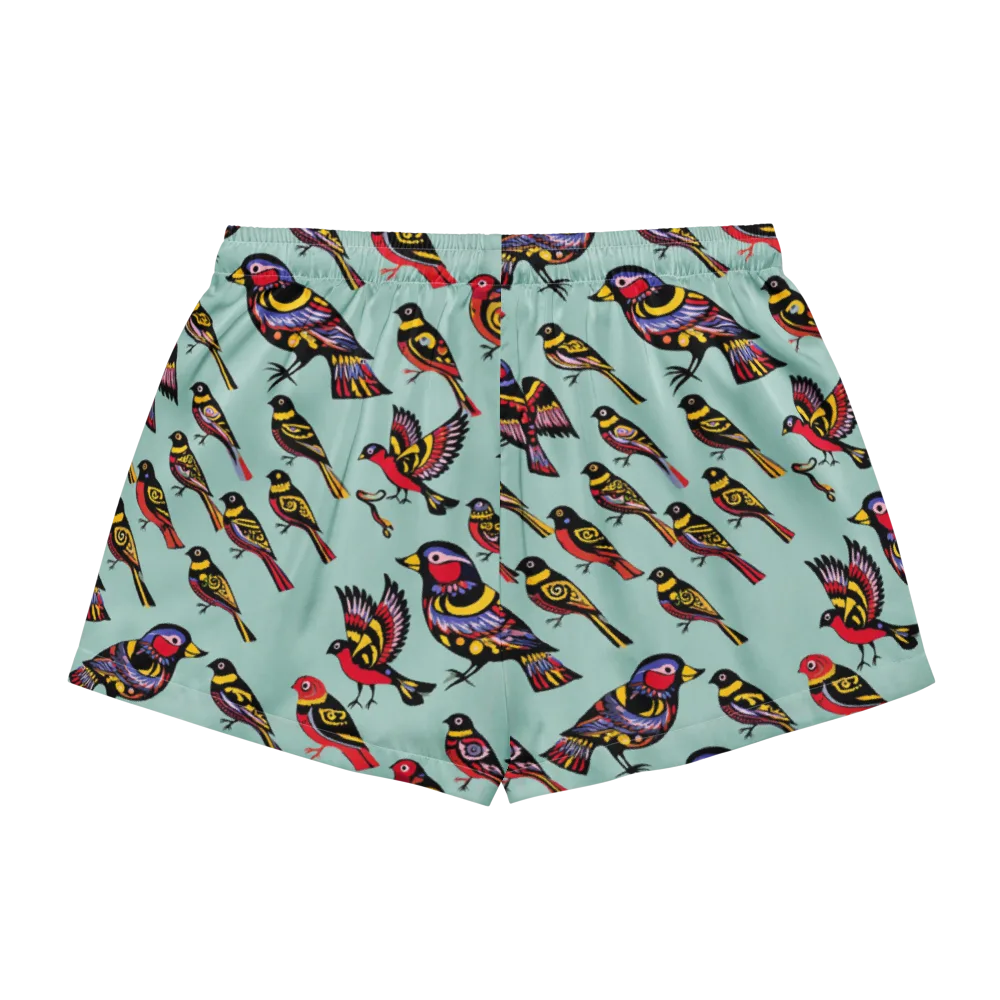 Aviary Carnival on Women's Pajama Shorts — Back