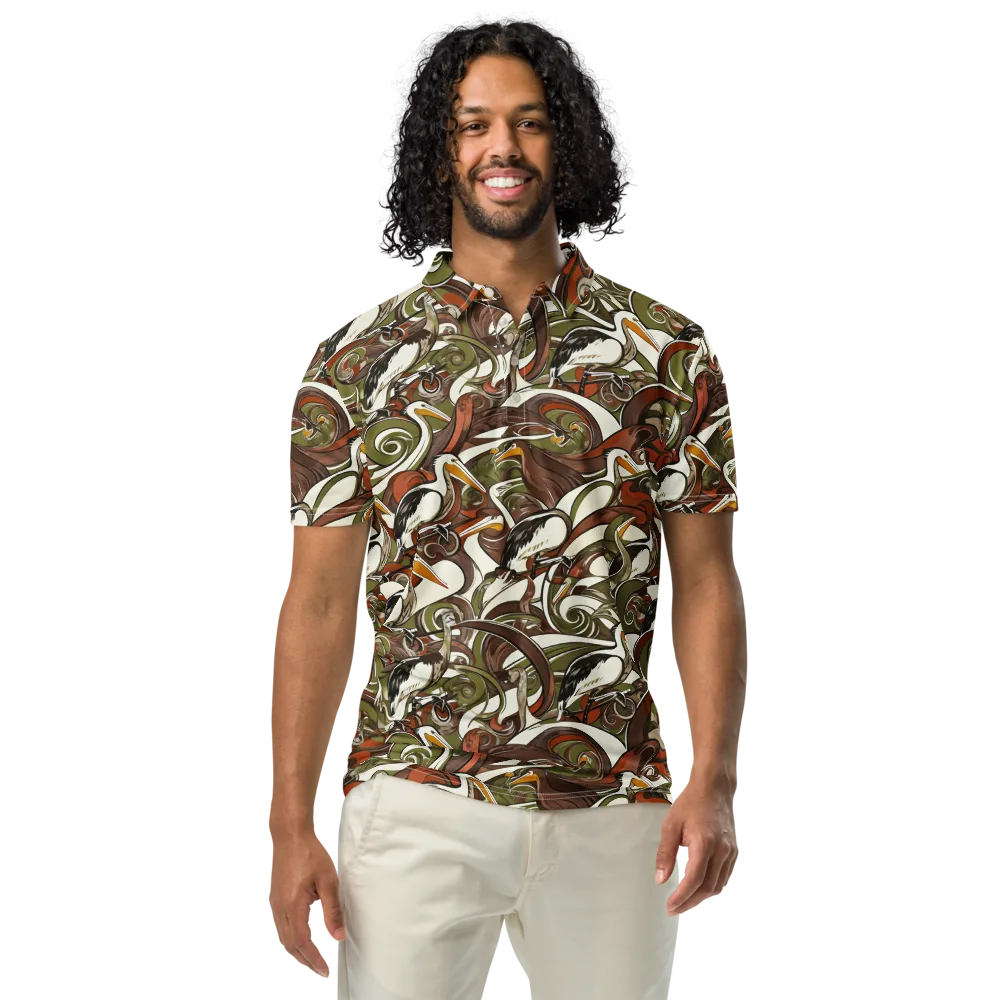 Pelican Circuit on Men's Slim Fit Polo Shirt — Front