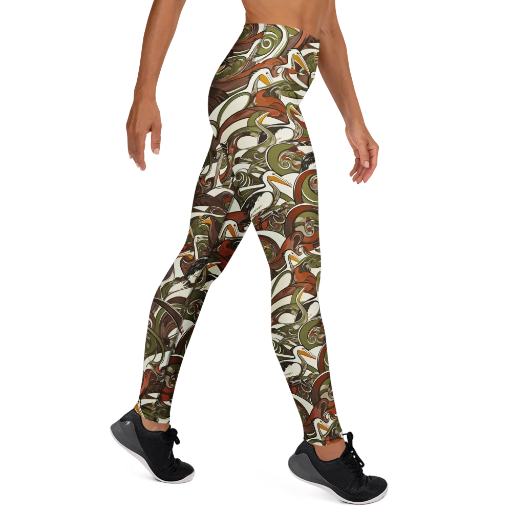 Pelican Circuit on Yoga Leggings — Right