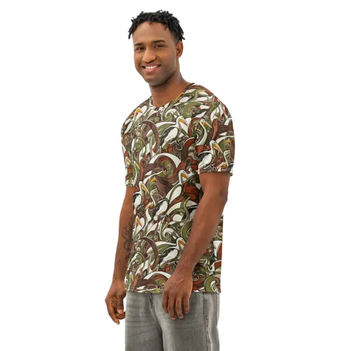 Pelican Circuit on a Men's Cotton Crew Neck T-Shirt