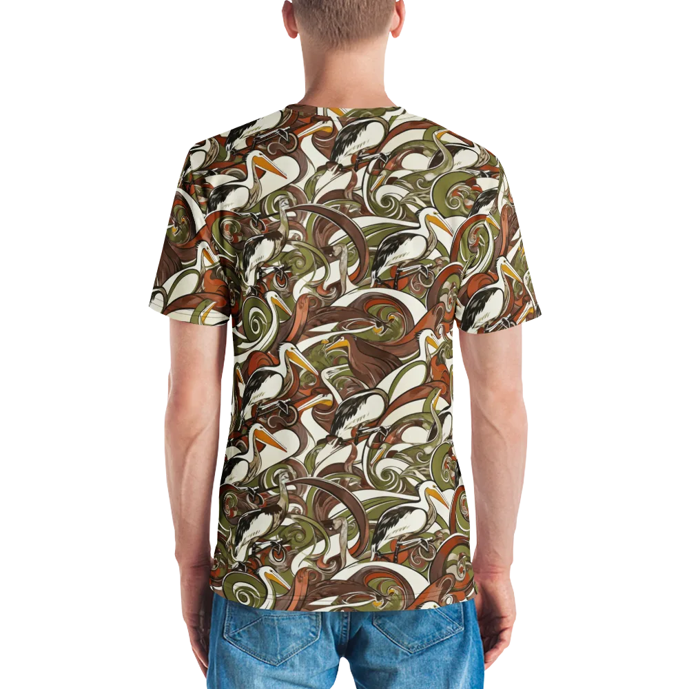 Pelican Circuit on Men's Crew Neck T-Shirt — Back