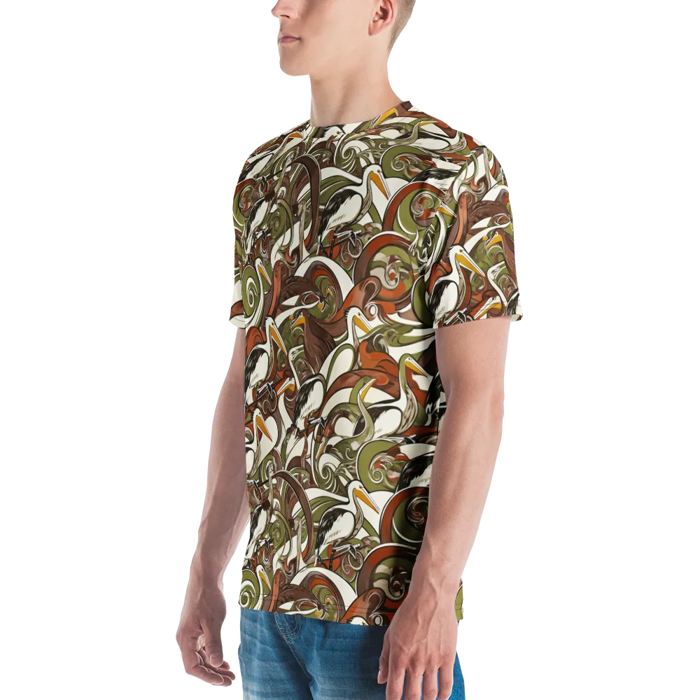Pelican Circuit on Men's Crew Neck T-Shirt — Left