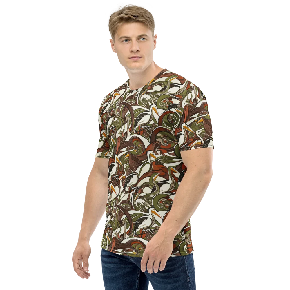Pelican Circuit on Men's Crew Neck T-Shirt — Left