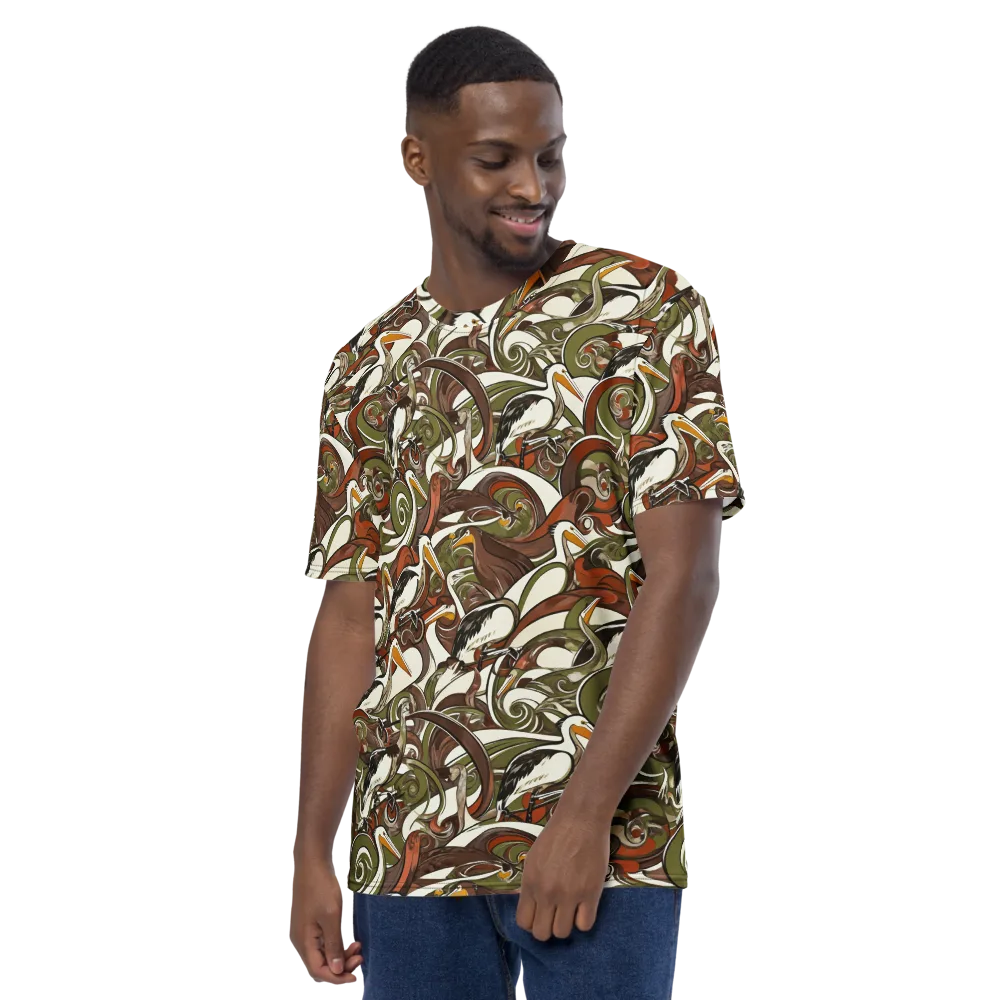 Pelican Circuit on Men's Crew Neck T-Shirt — Left