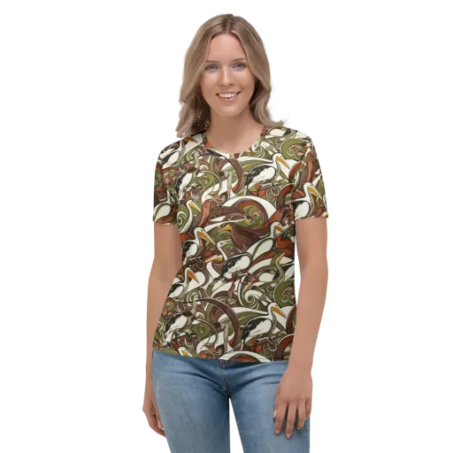 Pelican Circuit on a Women's Crew Neck T-Shirt