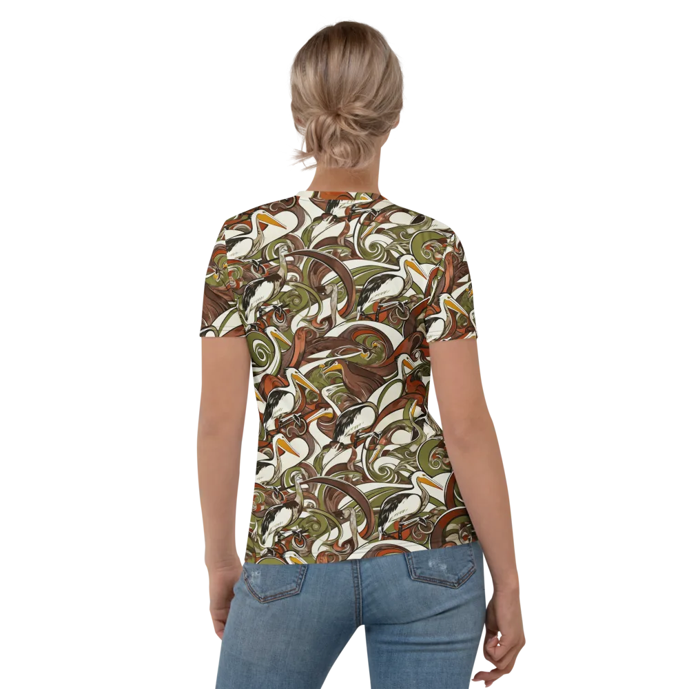 Pelican Circuit on Women's Crew Neck T-Shirt — Back