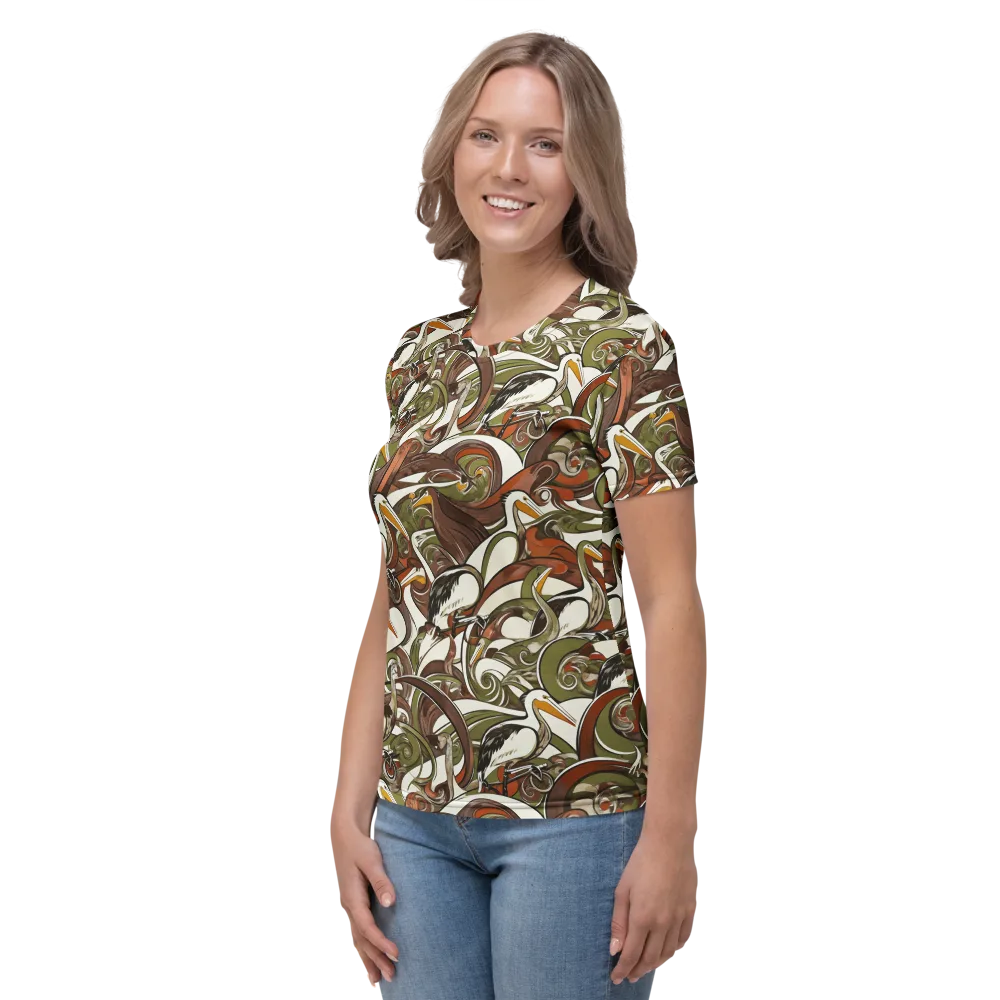 Pelican Circuit on Women's Crew Neck T-Shirt — Left