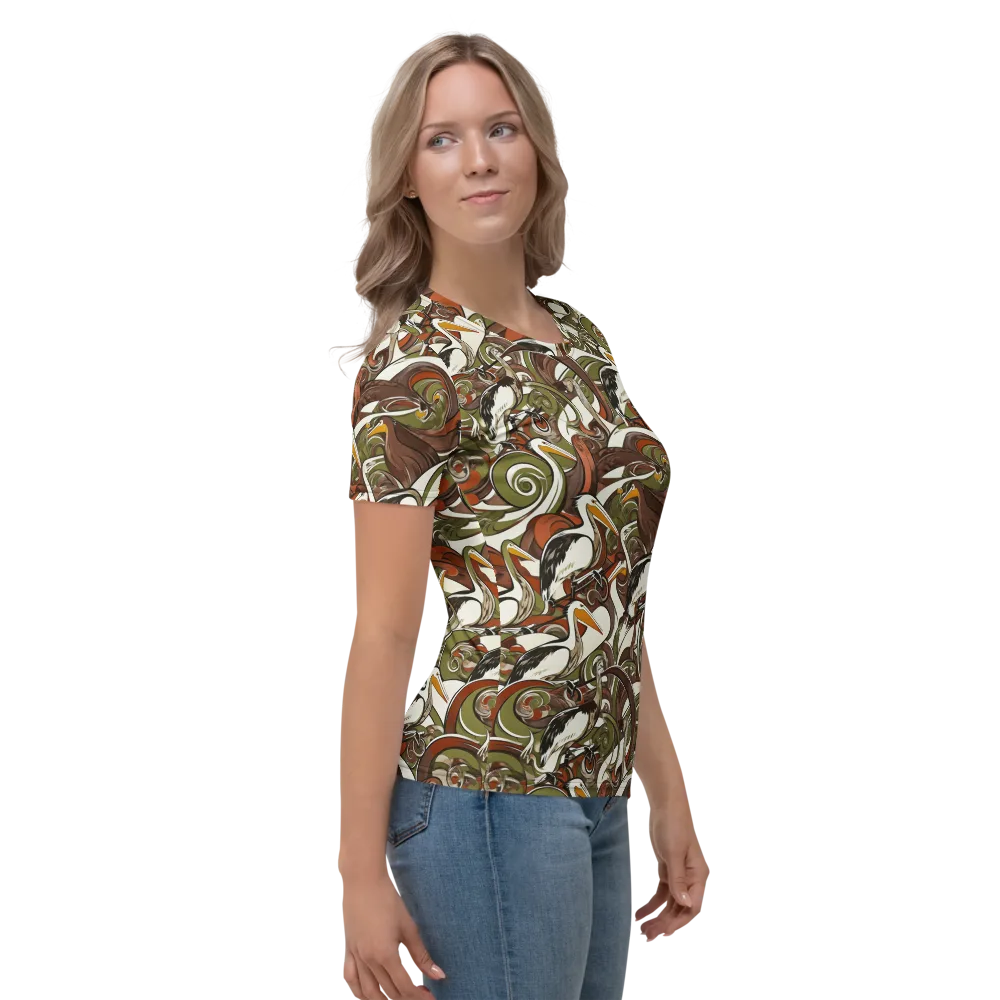Pelican Circuit on Women's Crew Neck T-Shirt — Right