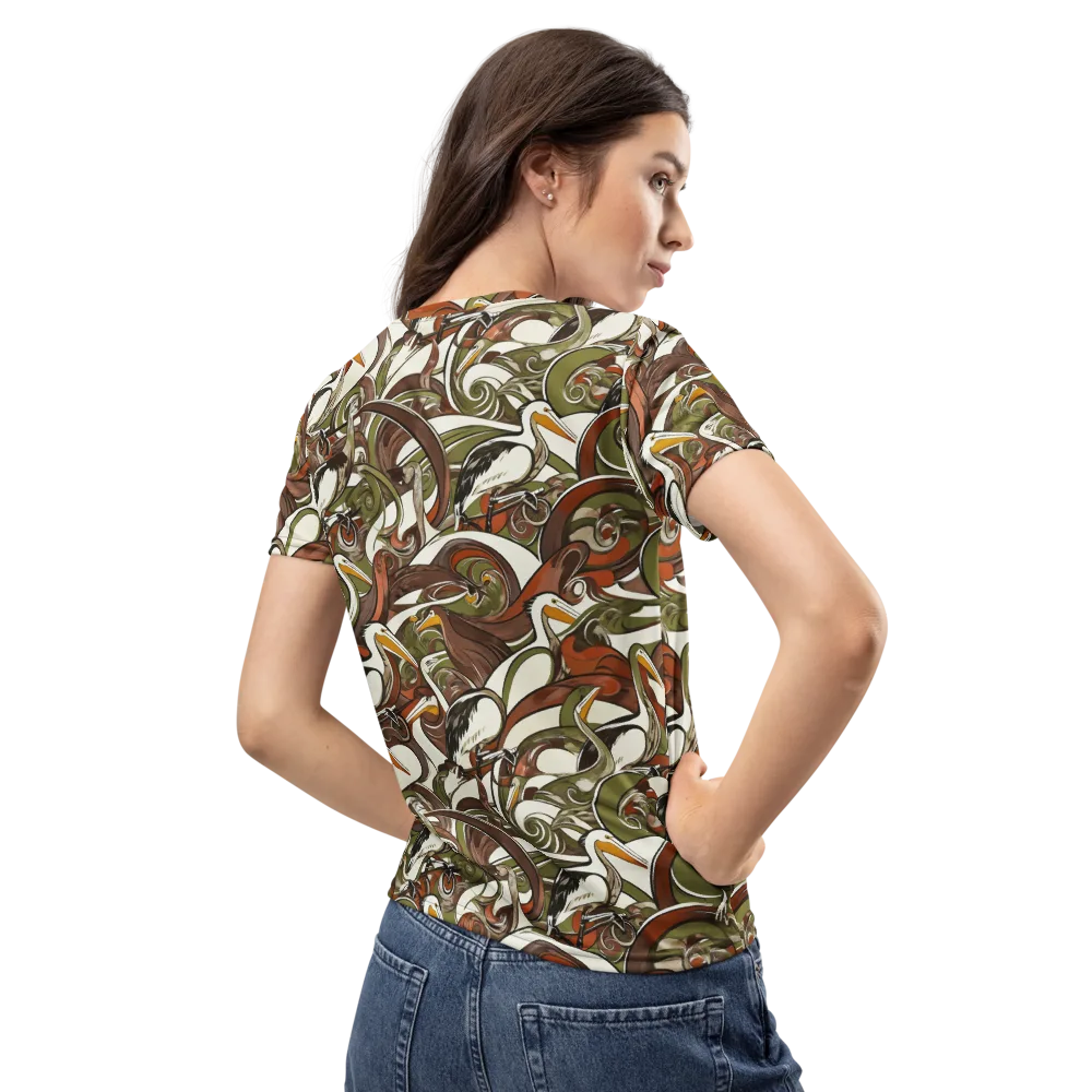 Pelican Circuit on Women's Crew Neck T-Shirt — Back