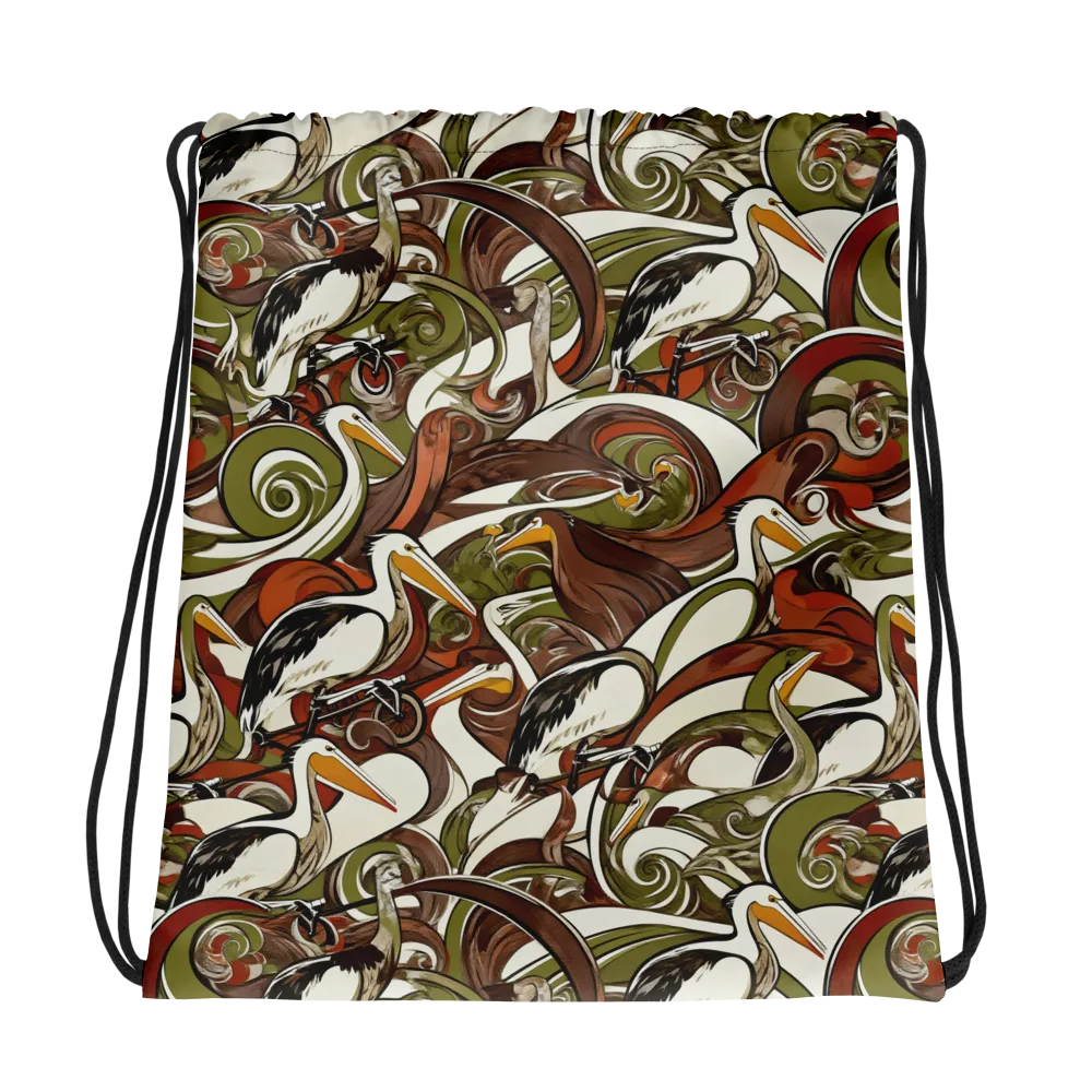 Pelican Circuit on Drawstring Bag — Photo