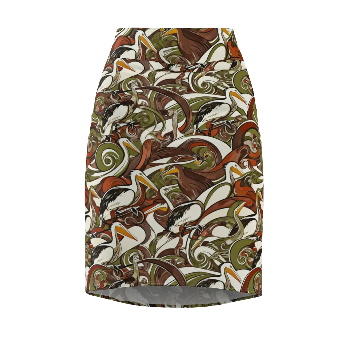 Pelican Circuit on Pencil Skirt — Front