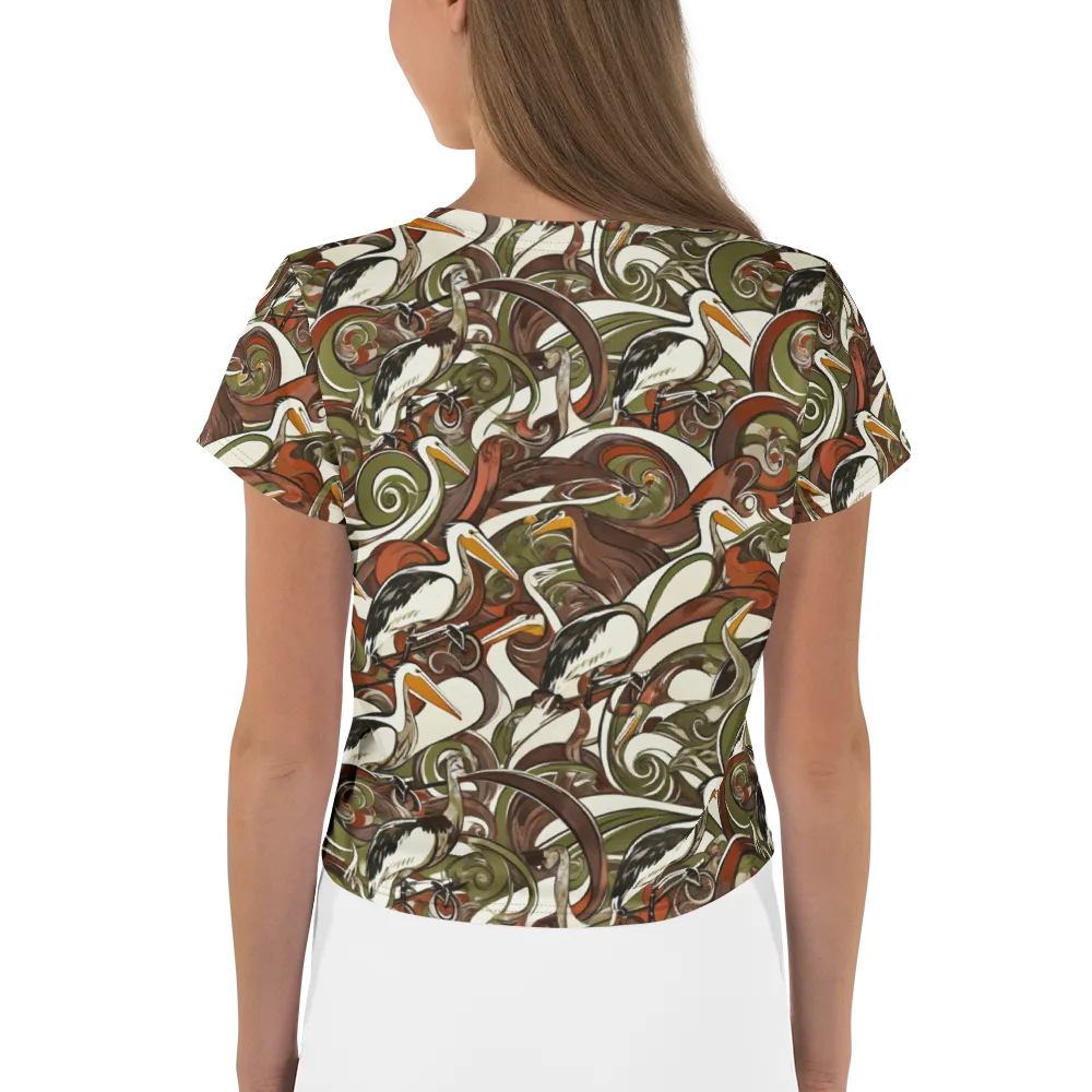 Pelican Circuit on Crop Tee — Back