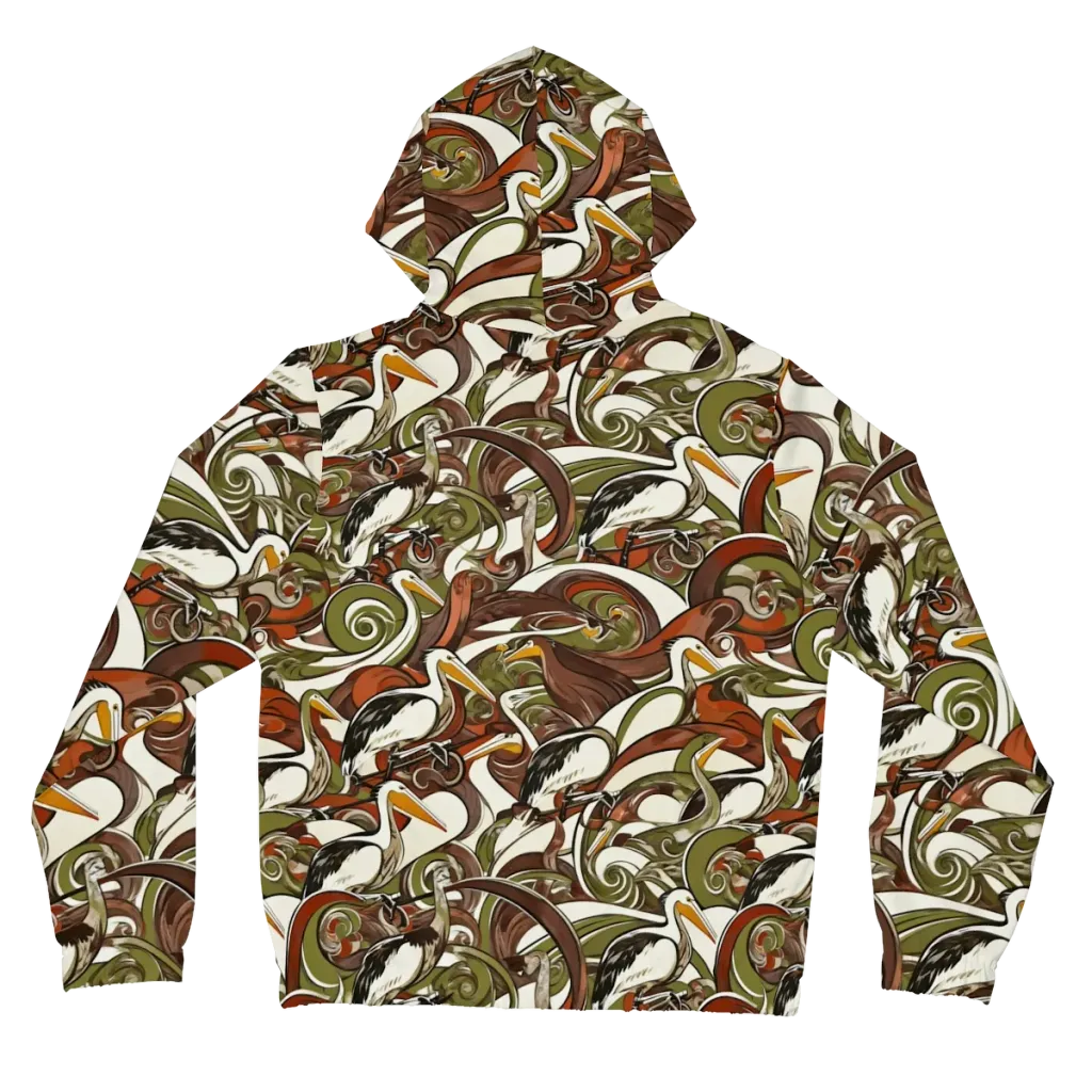 Pelican Circuit on Women's Full-Zip Hoodie — Back