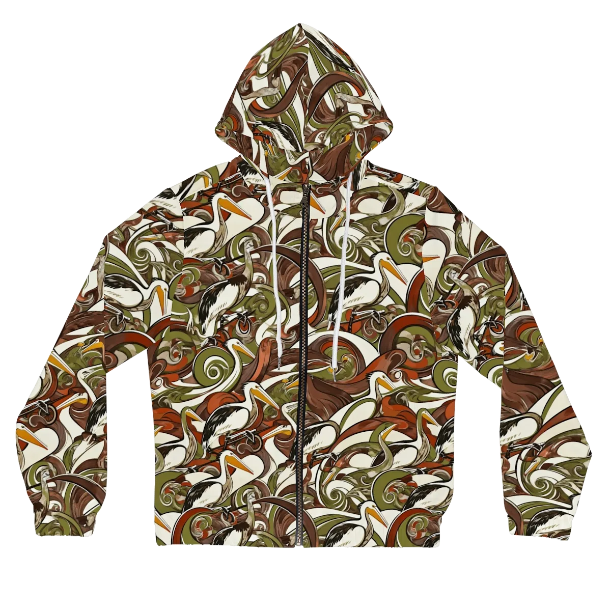 Pelican Circuit on Women's Full-Zip Hoodie — Front