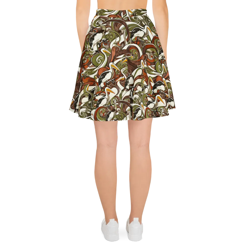 Pelican Circuit on Skater Skirt — Back