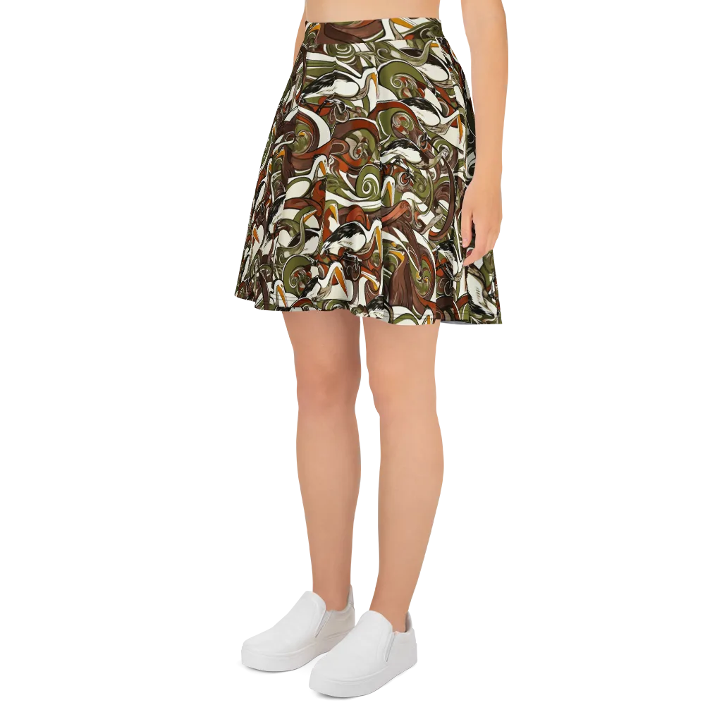 Pelican Circuit on Skater Skirt — Left