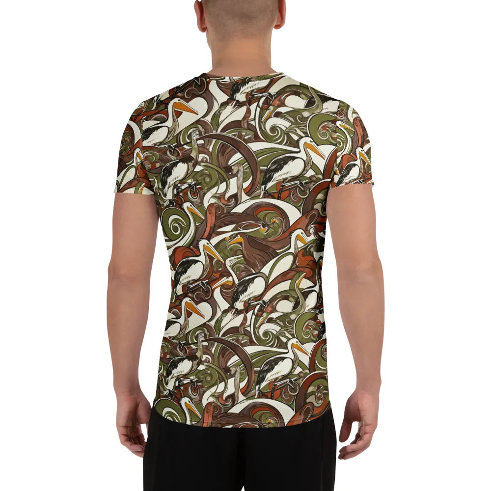 Pelican Circuit on Men's Athletic T-Shirt — Back