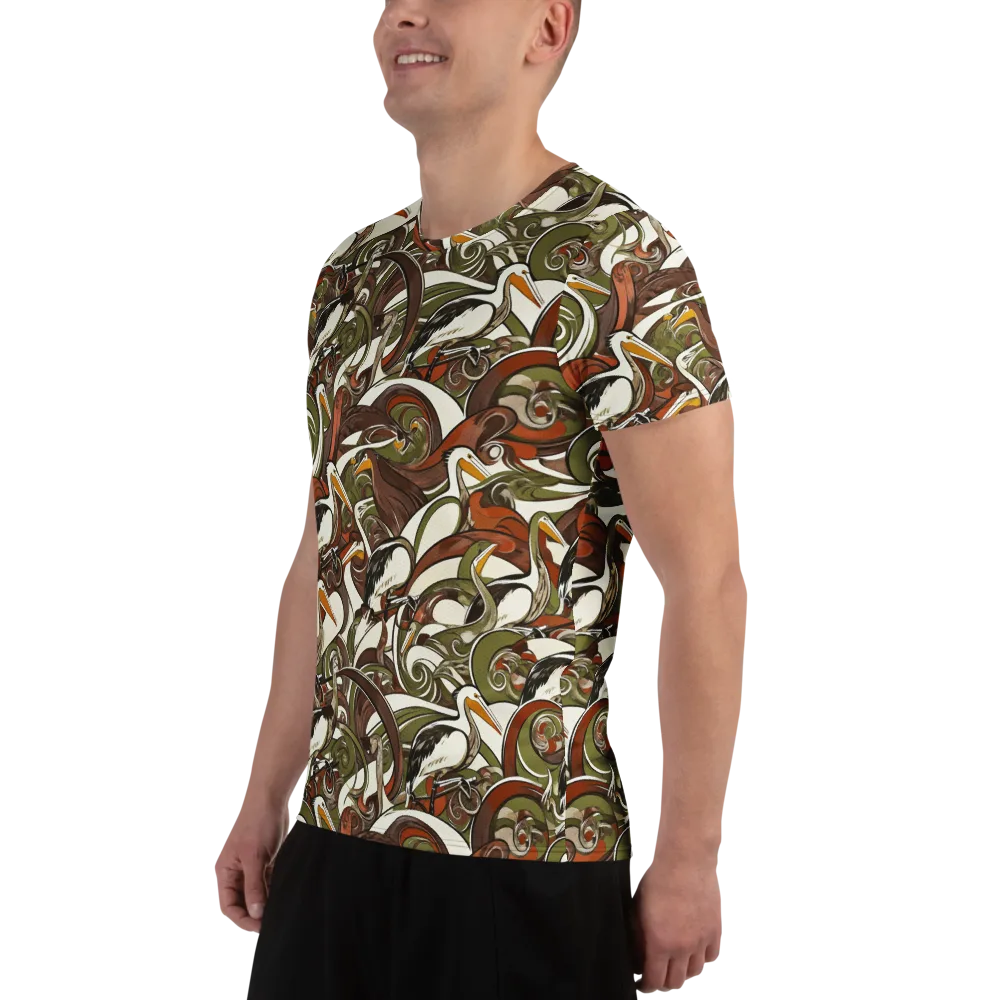 Pelican Circuit on Men's Athletic T-Shirt — Left