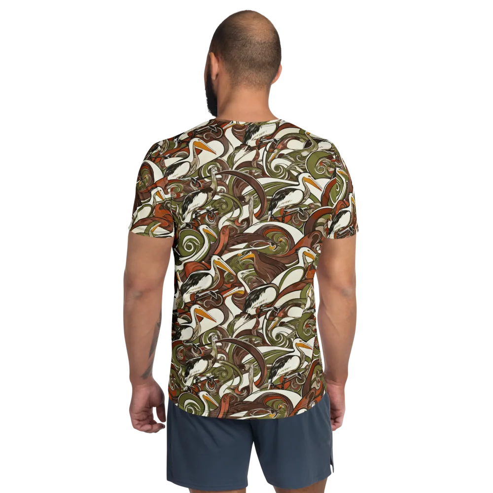 Pelican Circuit on Men's Athletic T-Shirt — Back