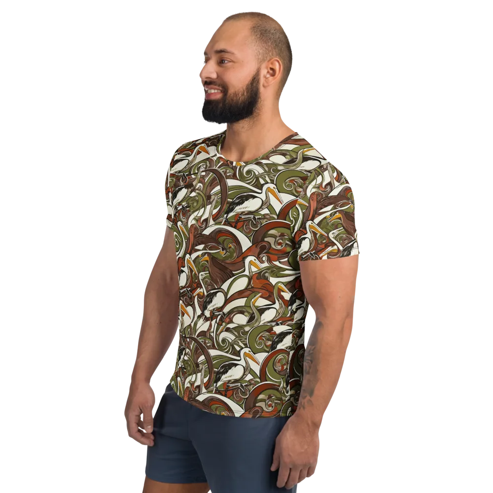 Pelican Circuit on Men's Athletic T-Shirt — Left