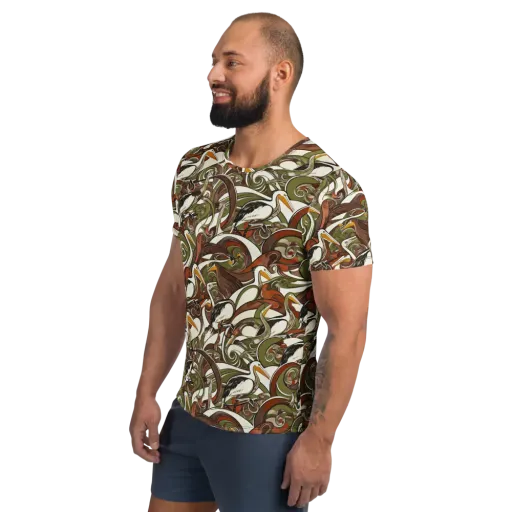 Pelican Circuit on a Men's Athletic T-Shirt