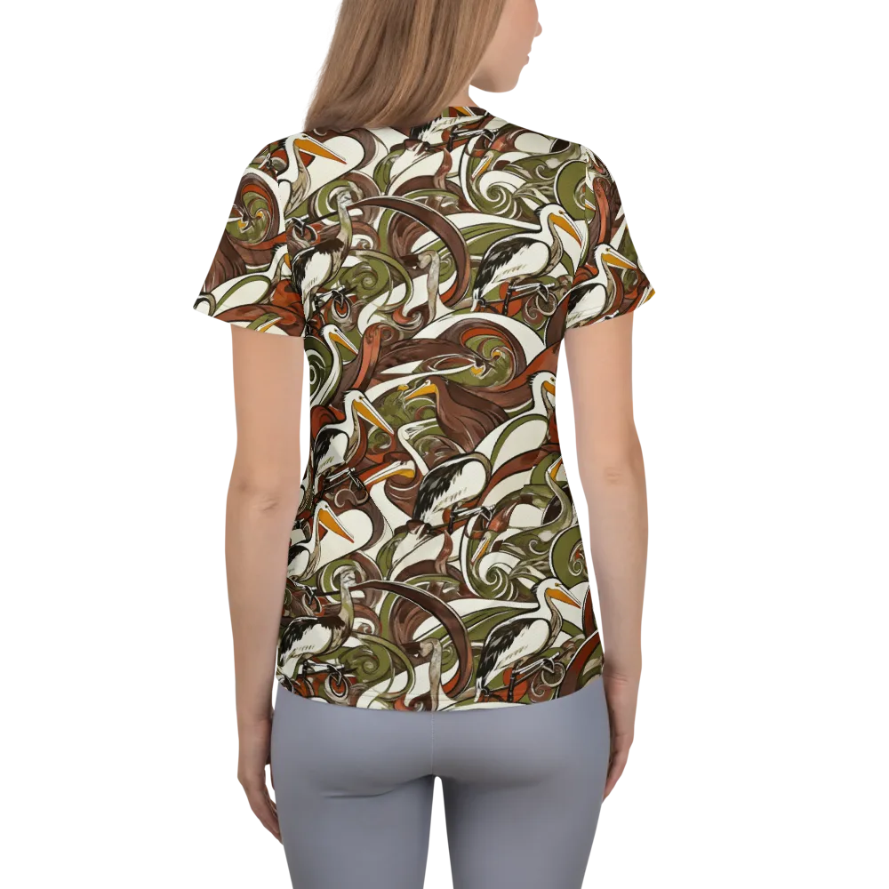 Pelican Circuit on Women's Athletic T-Shirt — Back