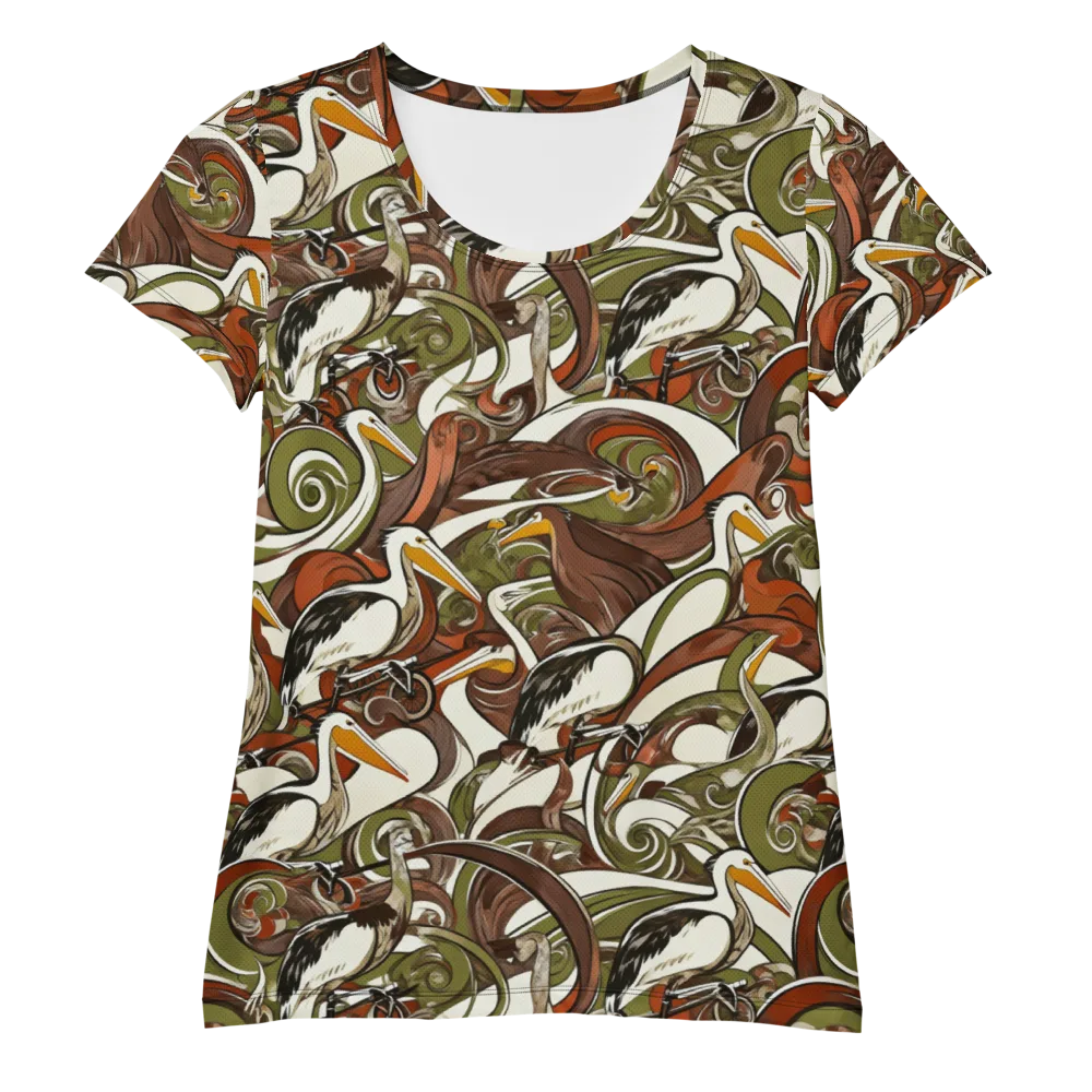 Pelican Circuit on Women's Athletic T-Shirt — Front