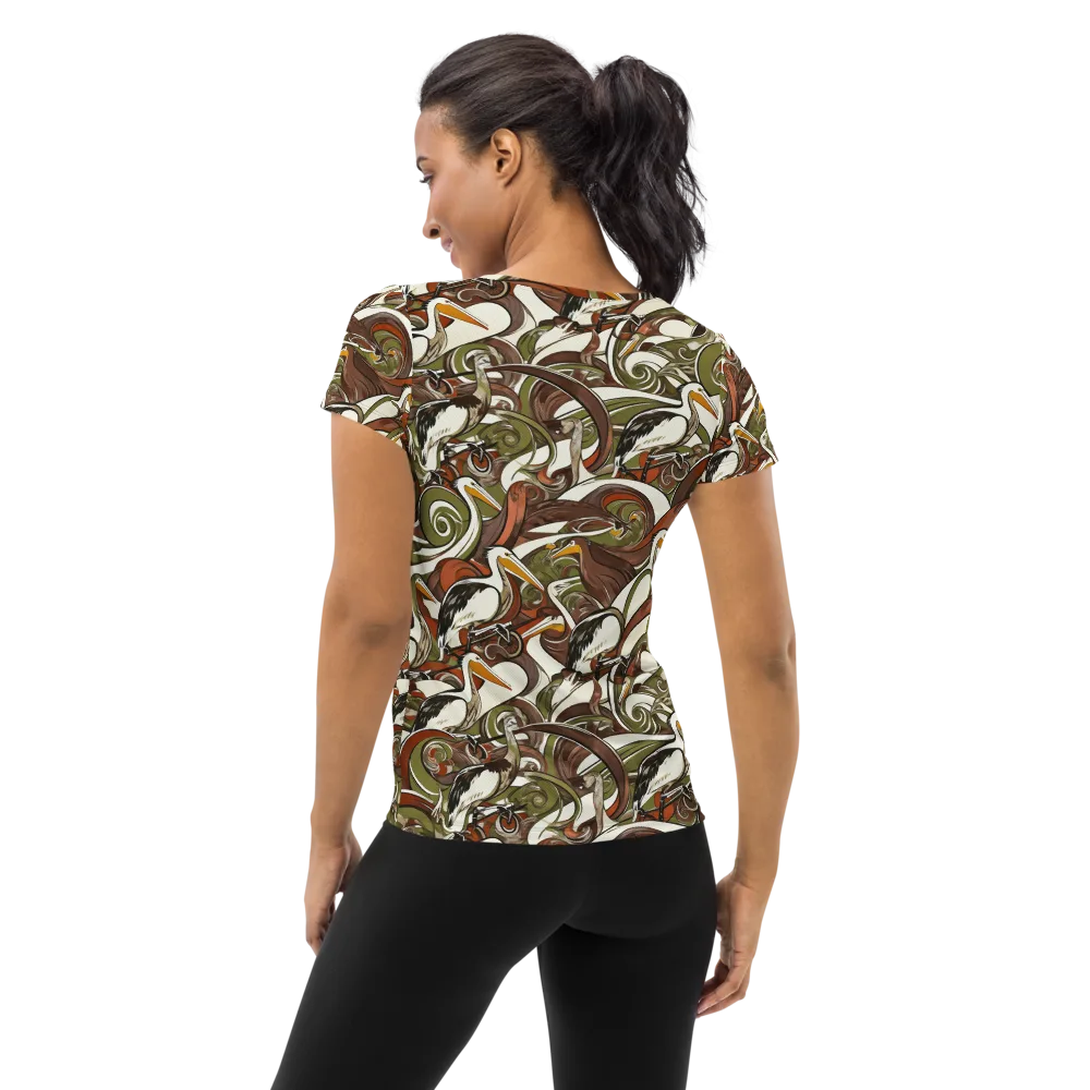 Pelican Circuit on Women's Athletic T-Shirt — Back