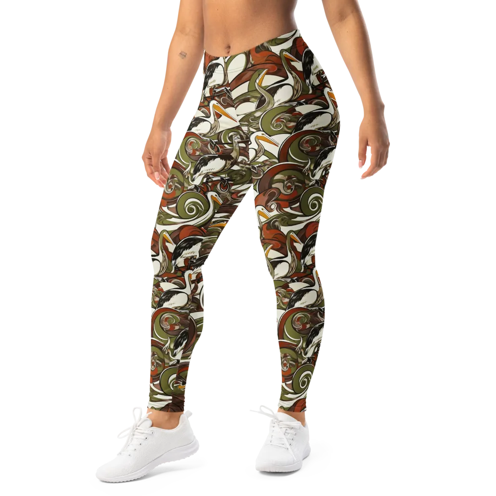 Pelican Circuit on Leggings — Left Front