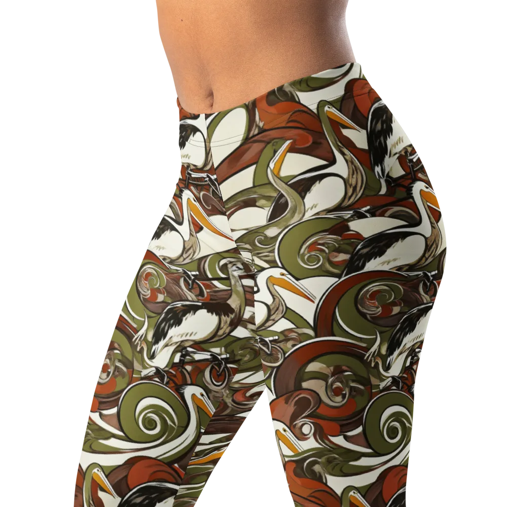 Pelican Circuit on Leggings — Left Front